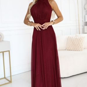 Robe longue rouge