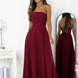 Robe longue rouge