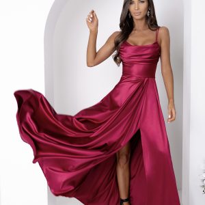 Robe longue rouge