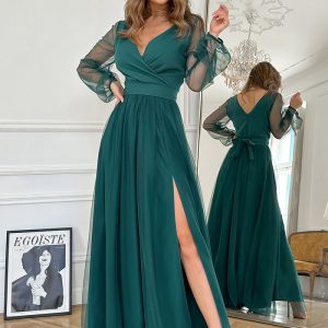 Robe longue verte