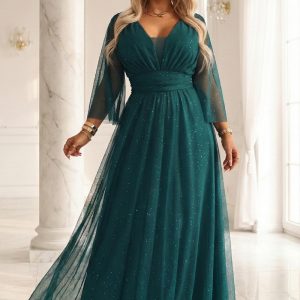 Robe longue verte