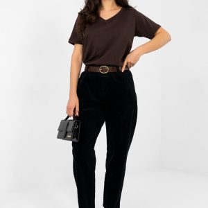 Pantalon en velours côtelé noir