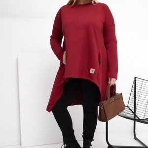 Tunique grande taille rouge