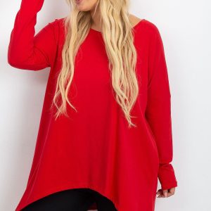 Tunique grande taille rouge