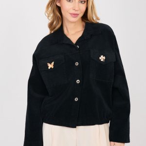 Veste en velours côtelé noir