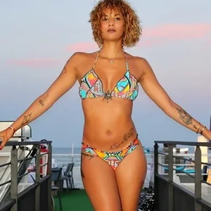 Maillot de bain triangle petits volants MADE IN BRASIL